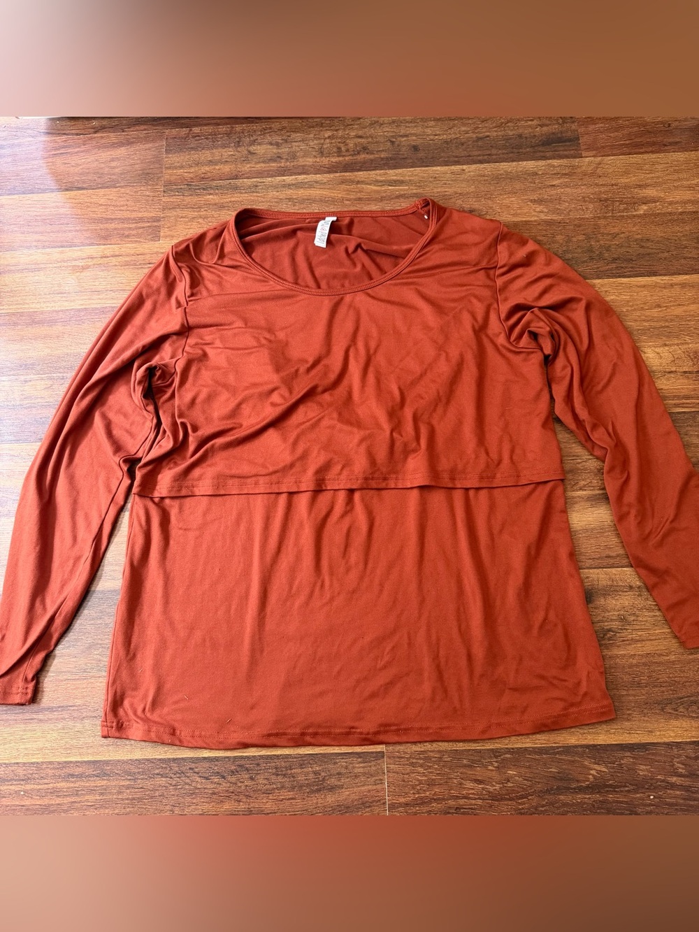 Latched Mama Rust Long Sleeve Nursing Tee